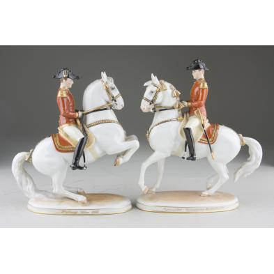 two-vienna-augarten-equestrian-figures