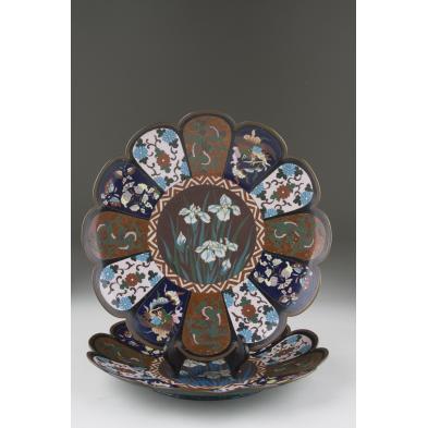 pair-of-japanese-cloisonne-chargers-late-19th-c