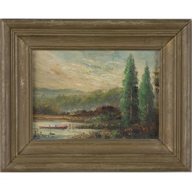 eugene-la-foret-french-20th-c-mountain-lake