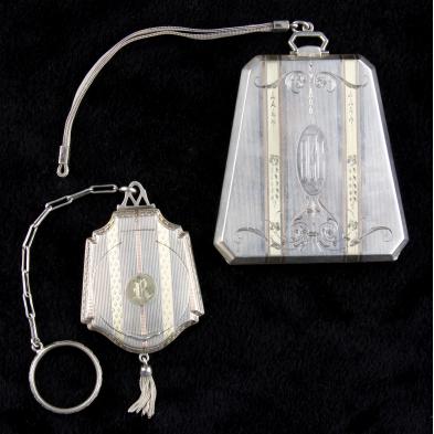 two-sterling-silver-gold-inlaid-compacts