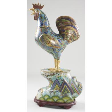 large-cloisonne-rooster-20th-c