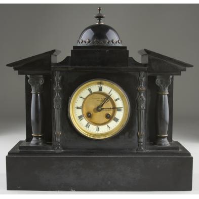 antique-english-black-marble-mantel-clock