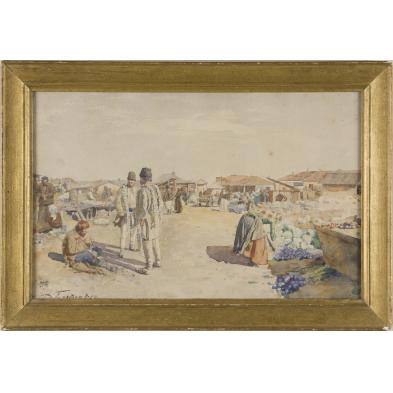 russian-school-19th-20th-c-market-scene