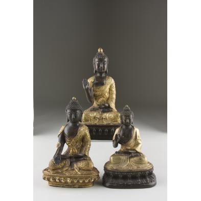 three-tibetan-bronze-buddha-figures-19th-c