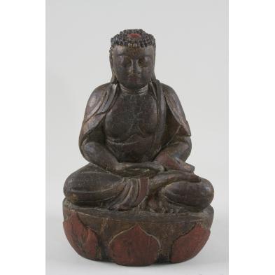 chinese-buddha-antique-statue-carved-polychrome