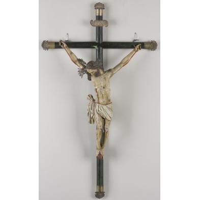 large-spanish-colonial-carved-crucifix