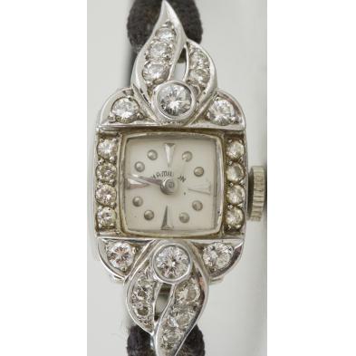 hamilton-platinum-and-diamond-lady-s-watch