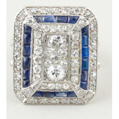 diamond-blue-stone-shield-ring-ca-1930s