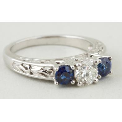 14kt-white-gold-diamond-blue-stone-ring