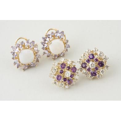 two-pair-of-cluster-earrings