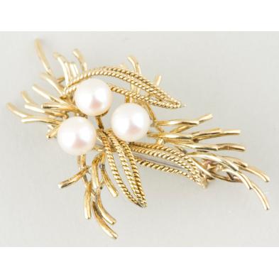 14kt-yellow-gold-and-pearl-brooch