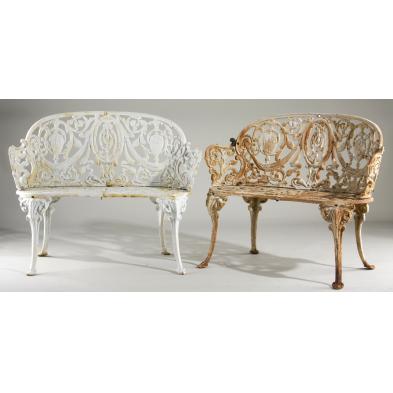 pair-of-19th-c-cast-iron-garden-benches
