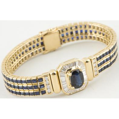 18kt-yellow-gold-sapphire-diamond-bracelet