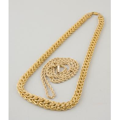 two-14kt-yellow-gold-necklaces