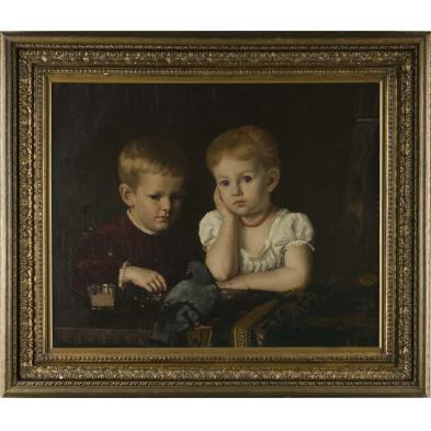 english-school-portrait-of-two-children-19th-c