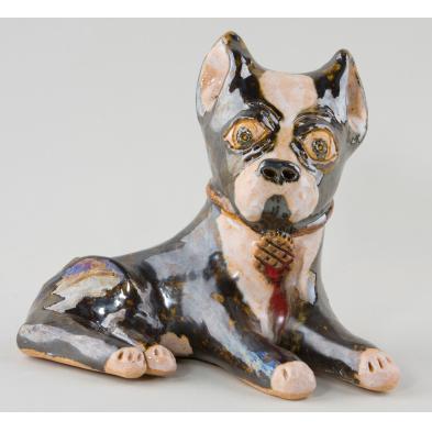 nc-folk-pottery-billy-ray-hussey-dog-figural