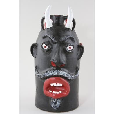 nc-folk-pottery-brown-pottery-double-devil-jug