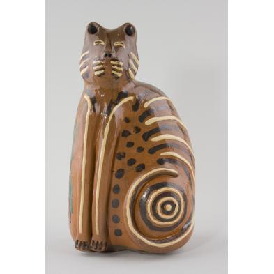 nc-folk-pottery-billy-ray-hussey-cat-doorstop