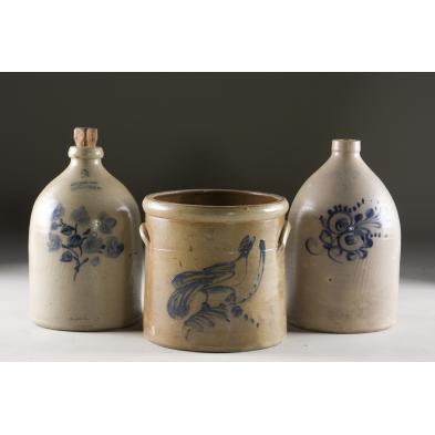 3-pieces-of-new-york-cobalt-decorated-stoneware