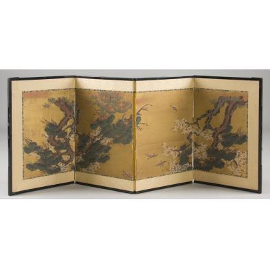 antique-japanese-four-panel-table-screen