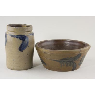 2-pieces-of-cobalt-decorated-stoneware