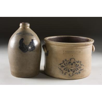 2-pieces-of-pa-cobalt-decorated-stoneware