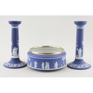 wedgwood-center-bowl-and-pair-candlesticks