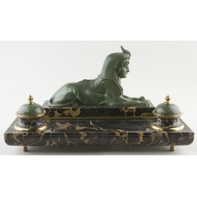 egyptian-revival-sphinx-inkwell-early-20th-c