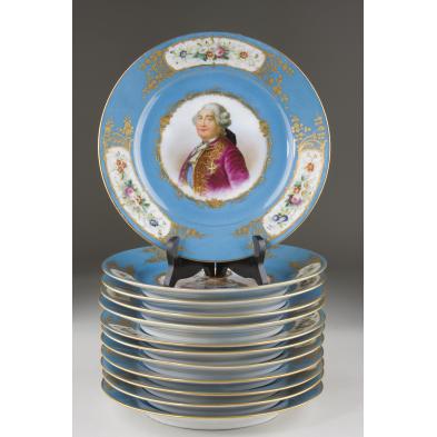 twelve-sevres-style-portrait-plates