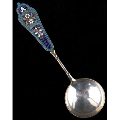 antique-russian-silver-cloisonne-enamel-spoon