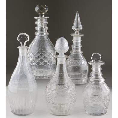 5-cut-glass-decanters-19th-c