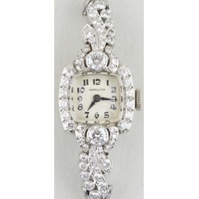 14kt-platinum-diamond-lady-s-hamilton-watch