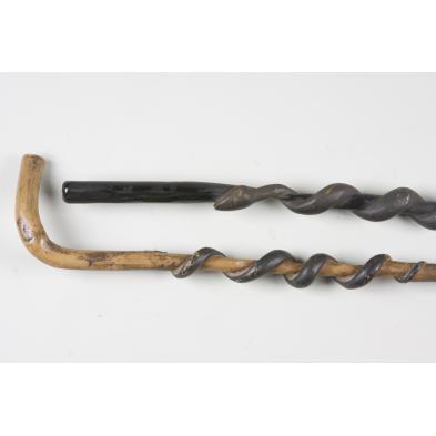 2-folk-art-carved-snake-canes