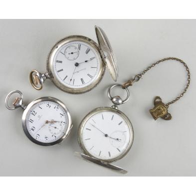 omega-hampton-and-coin-silver-pocket-watches