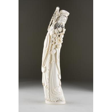 antique-ivory-tusk-figure-of-jurojin-chinese