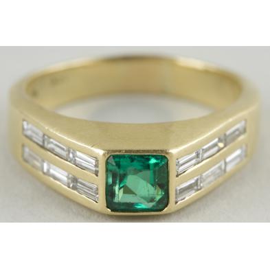 18kt-yellow-gold-man-s-emerald-diamond-ring