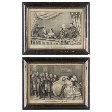 two-abraham-lincoln-courier-and-ives-lithographs
