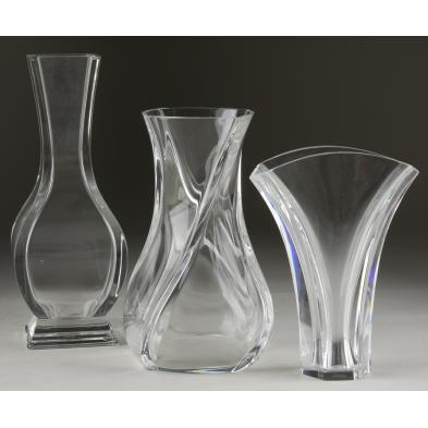 group-of-three-baccarat-crystal-vases