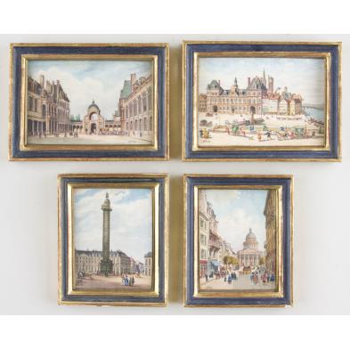 r-nicolle-french-20th-c-four-miniatures