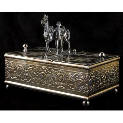 silverplate-horse-jockey-humidor-by-derby