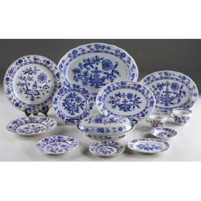 assembled-cauldon-meissen-blue-onion-service