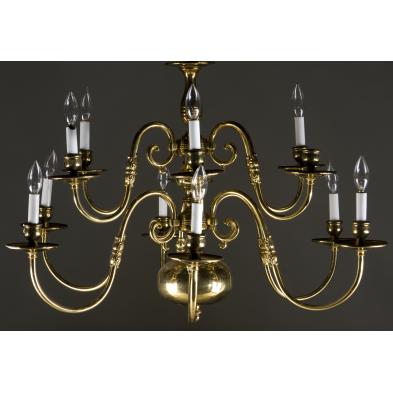 colonial-style-brass-chandelier