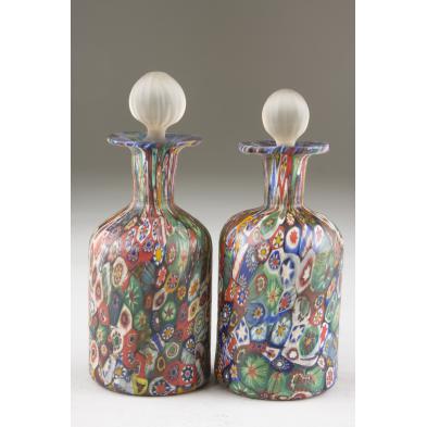 pair-italian-art-glass-millefiori-perfumes