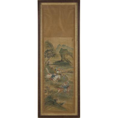 japanese-scroll-of-warriors-on-horseback