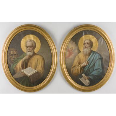 pair-of-religious-saints-oil-paintings