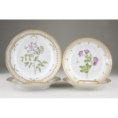 four-royal-copenhagen-flora-danica-plates