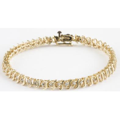14kt-yellow-gold-and-diamond-s-bar-tennis-bracelet