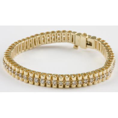 14kt-yellow-gold-and-diamond-line-bracelet