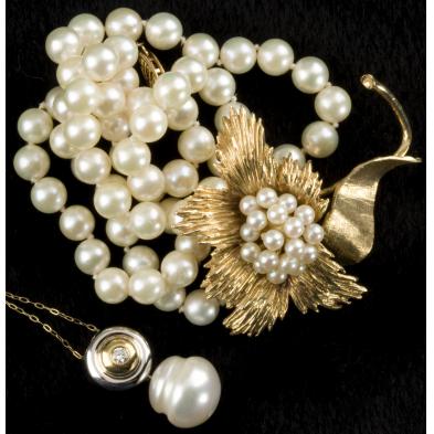 a-group-of-14kt-yellow-gold-and-pearl-jewelry