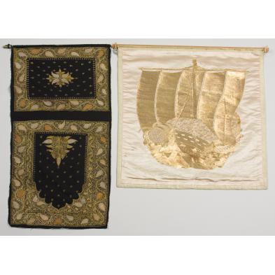 two-embroidered-wall-hangings